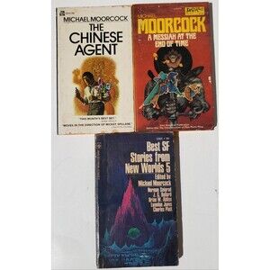 x3 Michael Moorcock Vintage Sci-Fi Fantasy Book Lot Science Fiction Paperback